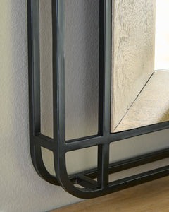 Black/Brown Beelman accent mirror, product view 4 - 4