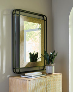 Black/Brown Beelman accent mirror, product view 5 - 5