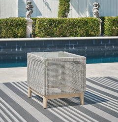 Gray Square End Table, product view 6 - 6