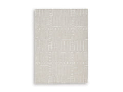 Tan/Ivory 59.5" x 82.75", complete rug product view - 5