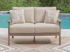 Driftwood, loveseat in outdoor setting; accessories excluded - 2