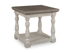 Gray/White, complete end table product view - 1