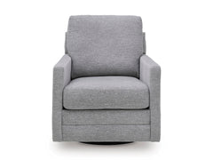 Pewter Performance Fabric Swivel Accent Chair, product view 2 - 2