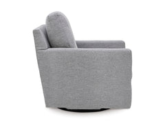 Pewter Performance Fabric Swivel Accent Chair, product view 3 - 3