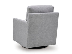 Pewter Performance Fabric Swivel Accent Chair, product view 4 - 4