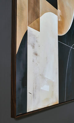 Black/Brown/Tan Ewanford wall art, product view 4 - 4