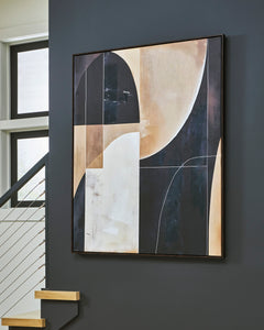 Black/Brown/Tan Ewanford wall art, product view 5 - 5