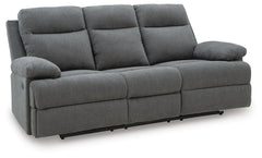 Charcoal, full sofa closed angled view - 1