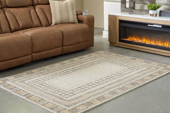 Taupe/Brown 60" x 83", room view; furniture excluded - 6