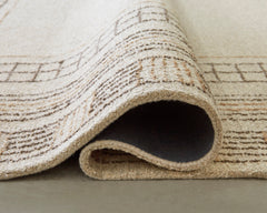 Taupe/Brown 60" x 83", rolled rug backing detail - 8