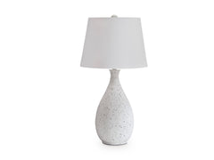 White/Black table lamp, full product view - 1