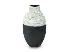 Antique White/Black 13-inch height vase, product view 2 - 2