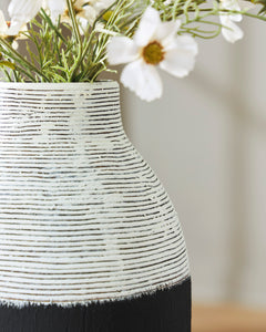 Antique White/Black 13-inch height vase, product view 3 - 3