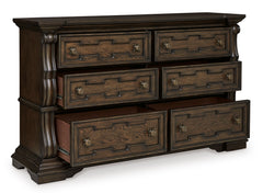Dark Brown, dresser with drawers open - 2
