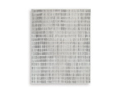 Ivory/Black 95" x 119", complete rug product view - 1
