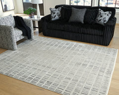 Ivory/Black 95" x 119", room view; furniture excluded - 2