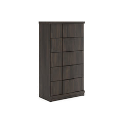 Dark Brown / Chest of Drawers, complete product angled view - 1