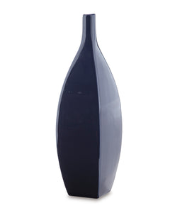 Navy 16.38-inch height vase, product view 2 - 5