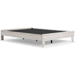 Whitewash / Queen, complete platform bed frame; headboard and mattress excluded - 6