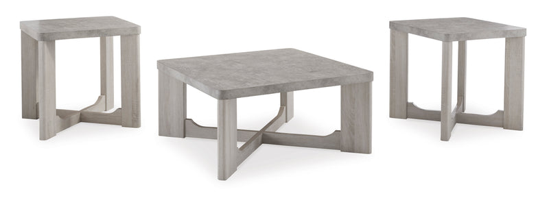 Faux Cement 3-Piece Coffee and End Table Set