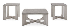 Whitewash three-piece table set, product view 2 - 2
