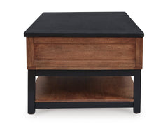 Warm Brown/Black Lift-Top Coffee Table, product view 3 - 3