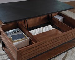 Warm Brown/Black Lift-Top Coffee Table, product view 6 - 6