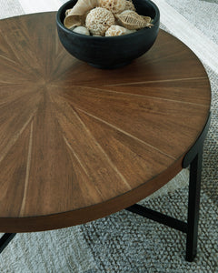 Brown three-piece table set, product view 6 - 6