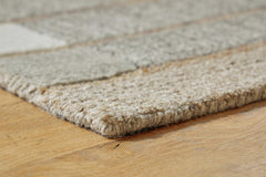 Taupe/Gray/Caramel 60.63" x 83.63", pile and edge detail - 7