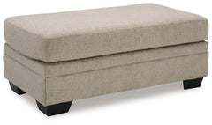 Taupe, complete ottoman angled view - 5