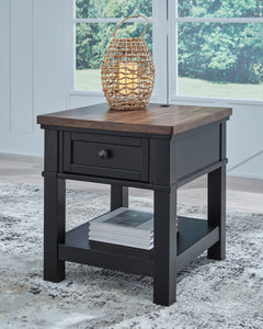 Brown/Black Charging End Table, product view 4 - 4