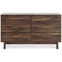 Mocha, full front view of dresser - 3