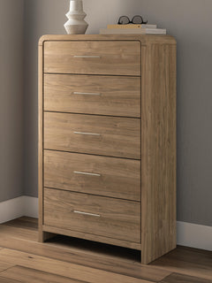 Warm Natural Brown / Chest of Drawers, room setting; accessories not included - 4