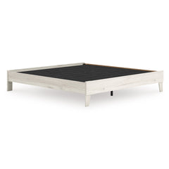 Light Natural / King, complete platform bed frame; headboard and mattress excluded - 25