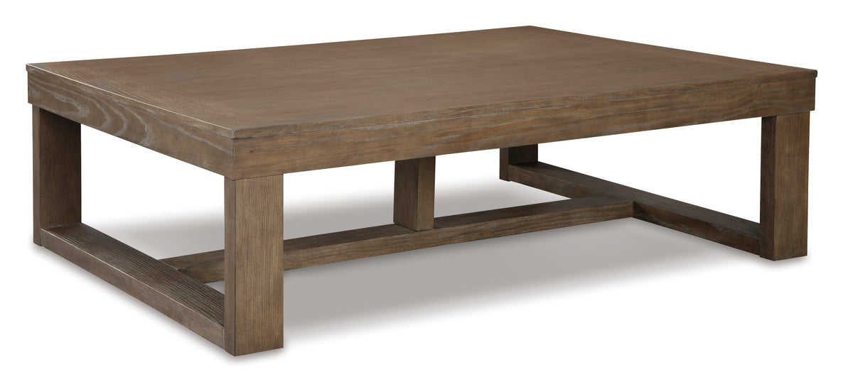 Gray Rectangular Coffee Table, full product view