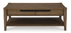 Brown Two-Drawer Coffee Table, product view 2 - 2