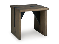 Light Brown Square End Table, full product view - 1
