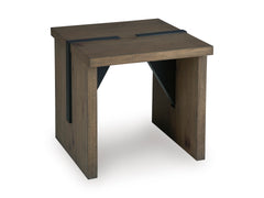 Light Brown Square End Table, product view 4 - 4