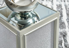 Silver Finish two-piece nesting table set, product view 6 - 6