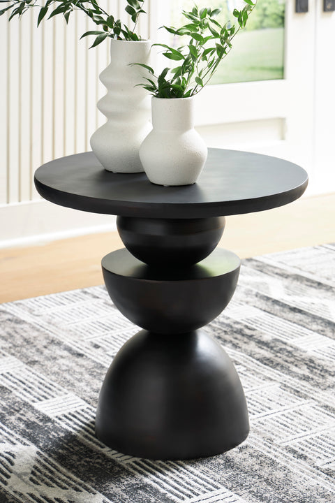 Kurtson Bronze-Tone Sculptural Metal Accent Table