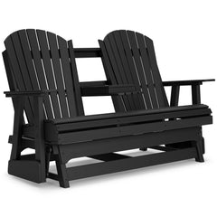 Black outdoor glider loveseat, product view 2 - 2