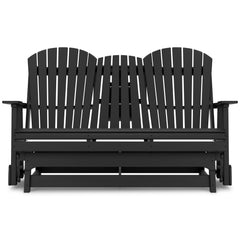 Black outdoor glider loveseat, product view 3 - 3
