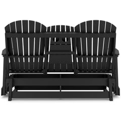 Black outdoor glider loveseat, product view 4 - 4
