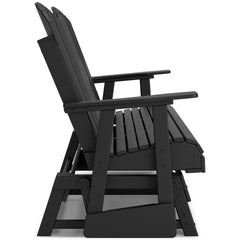 Black outdoor glider loveseat, product view 5 - 5