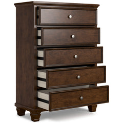 Brown, chest with drawers open - 2