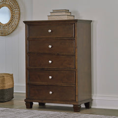 Brown, chest in room setting - 5