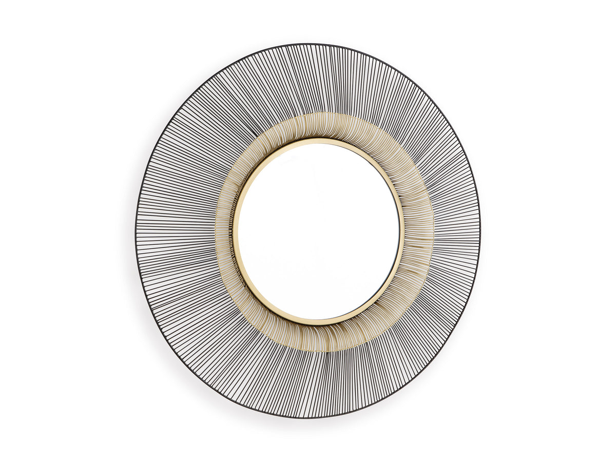 Black/Gold Finish Accent Mirror, view 1