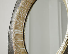 Black/Gold Finish Accent Mirror, view 3 - 3