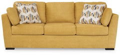 Sunflower, complete sleeper sofa closed front view - 3