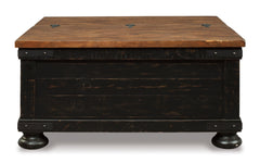 Black/Brown Split Lift-Top Coffee Table, product view 2 - 2